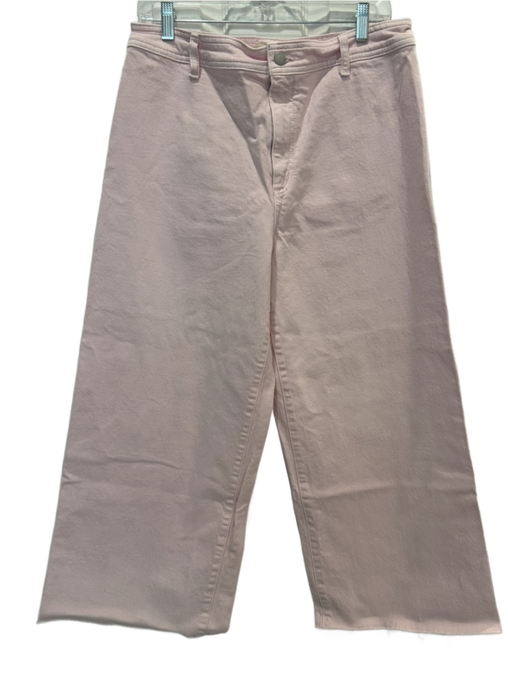Universal Thread Pink Denim High Rise Ankle Sailor Jeans with Raw Hem. Size 12